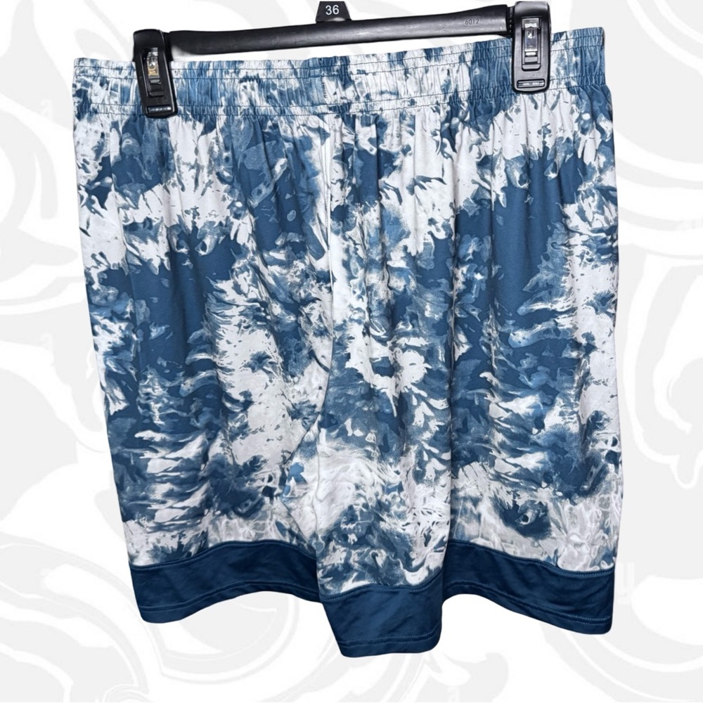 Under Armour Men's Lrg Basketball
Shorts Blue White Pattern - Picture 2 of 4